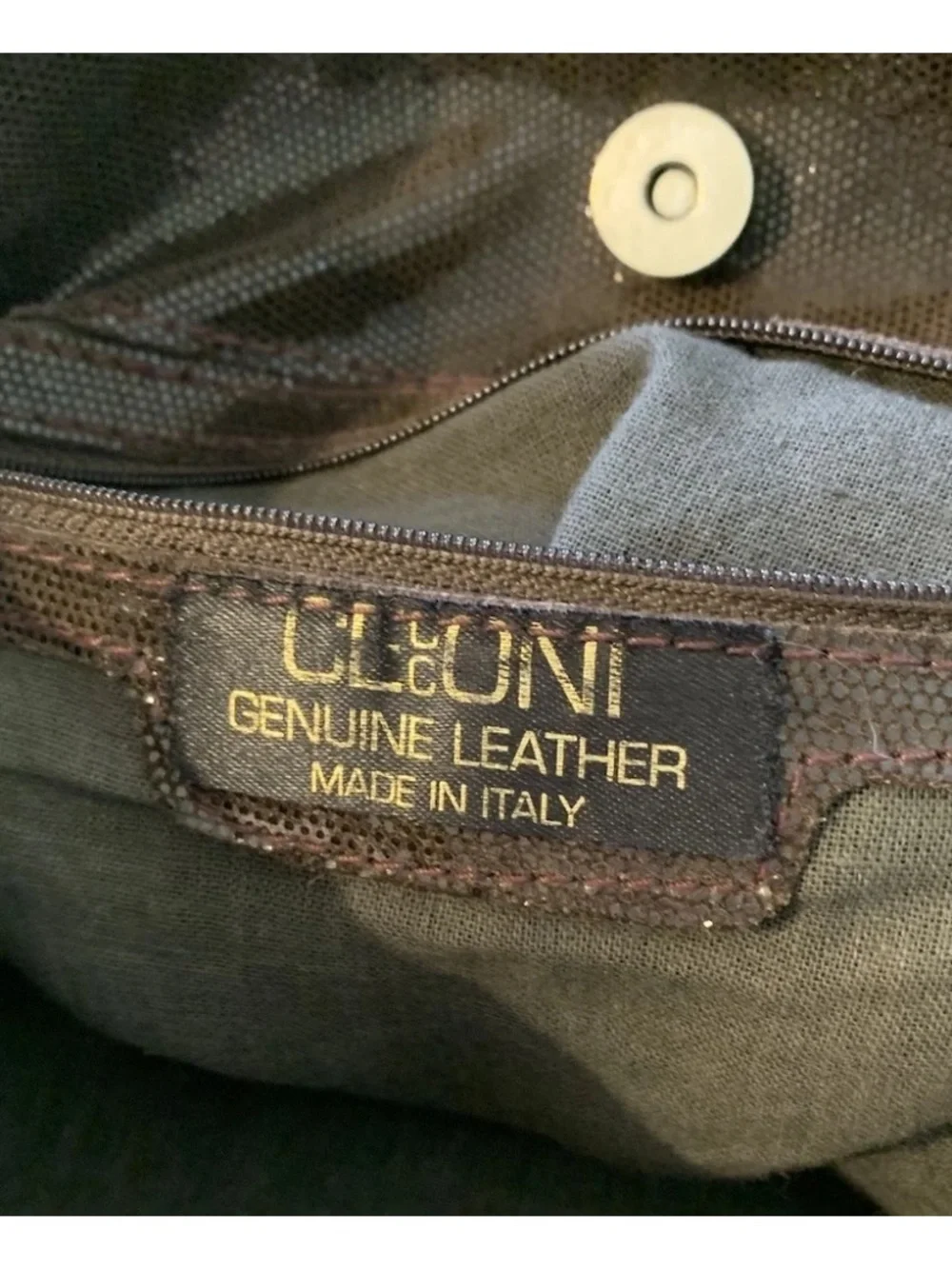 Rare Vintage Italian Boutique Slouch texturised Leather luxury bag cecconi